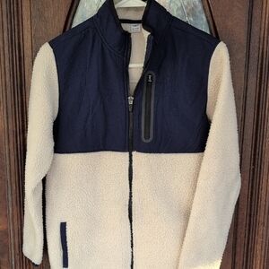 Old Navy Active Cream and Navy Fleece